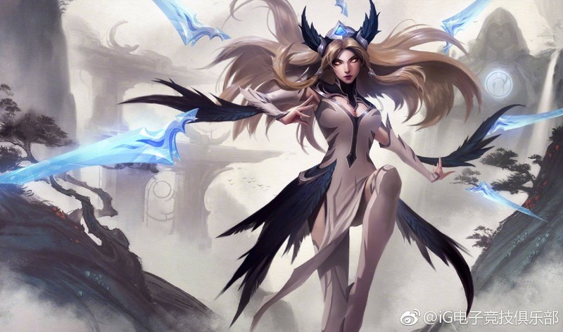 LOL刀锋舞者艾瑞莉娅 游戏壁纸 长发幻想少女 高清壁纸