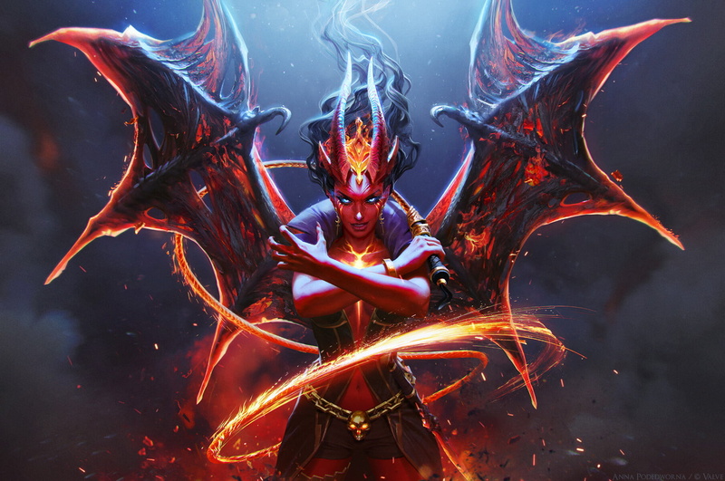 魅惑恶魔幻想插画壁纸