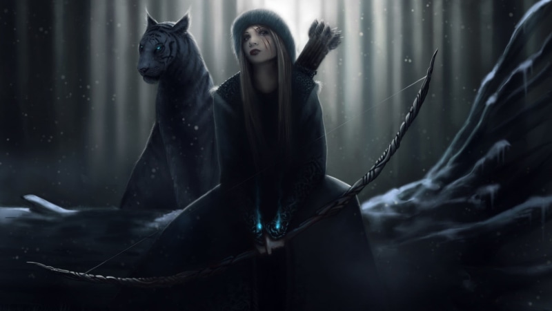 绝美1080P壁纸合集！幻想风森林猎手少女壁纸大盘点
