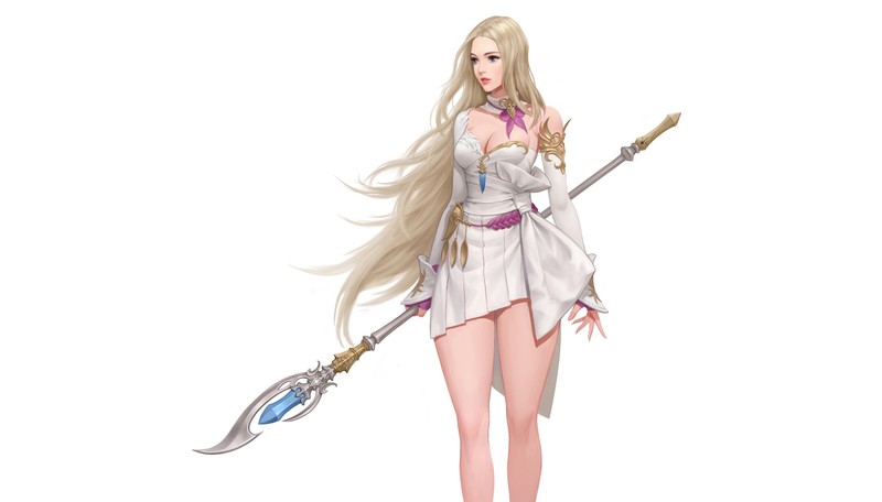 纯白背景绝美幻想少女壁纸合集
