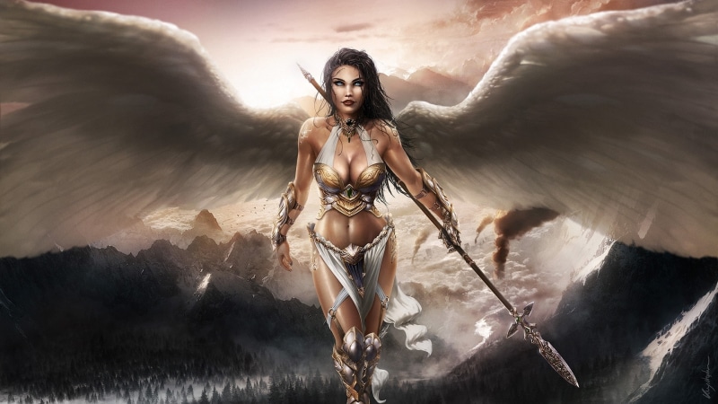 绝美带翼女战士壁纸合集 高清1080P幻想艺术