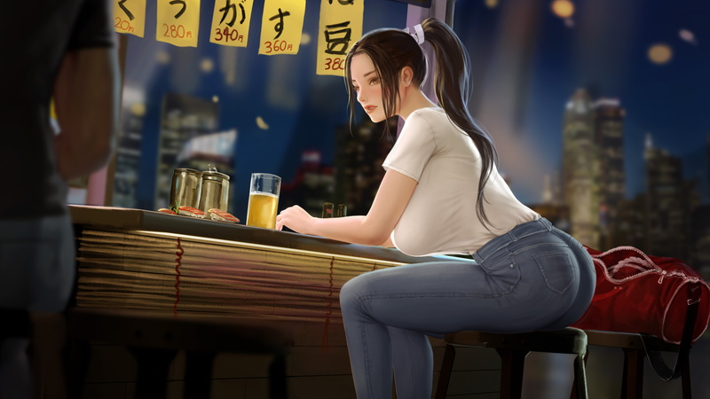 5K高清幻想少女同人壁纸！红瞳戴帽的暗黑系女孩超吸睛