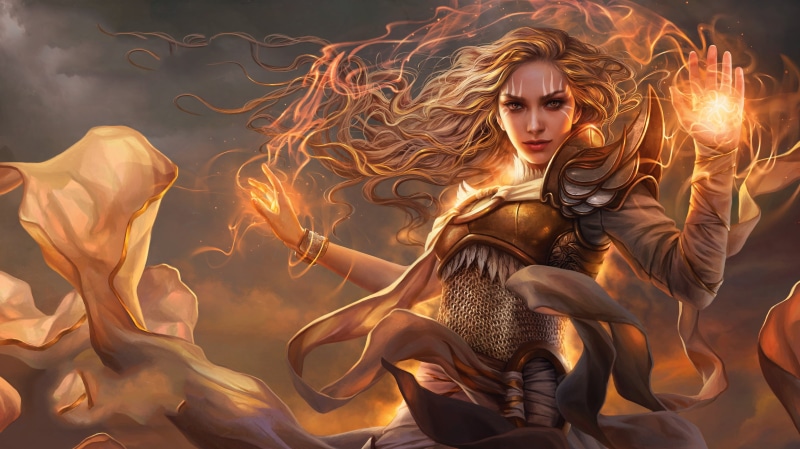 万智牌红发长发美女画师作品 绝美4K壁纸