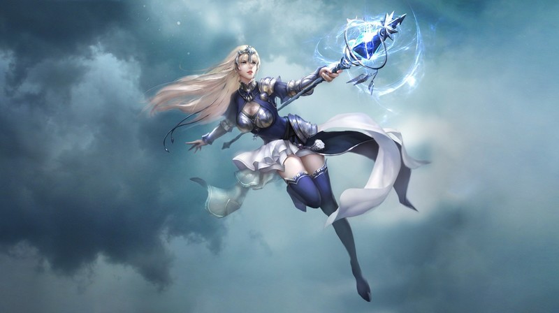 Fate系列高清壁纸合集 金发幻想少女与天空云景