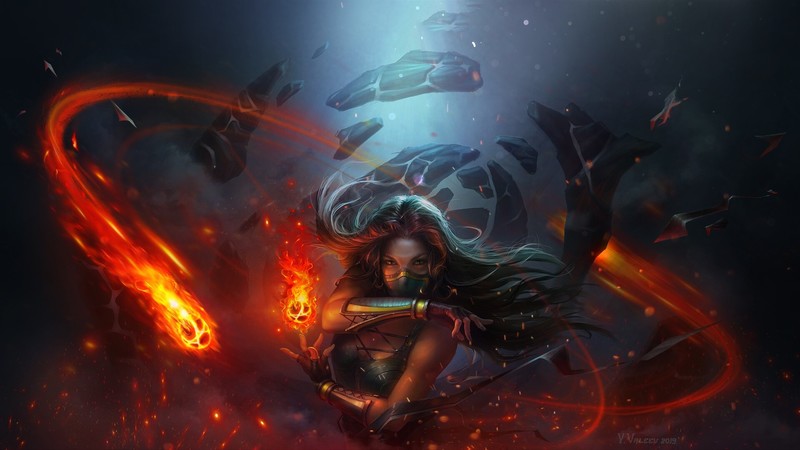 暗黑奇幻少女插画壁纸