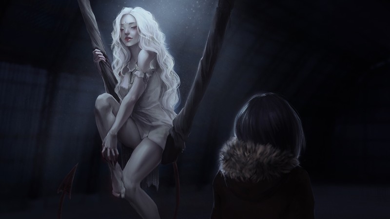 多款暗黑奇幻风格长发少女壁纸合集