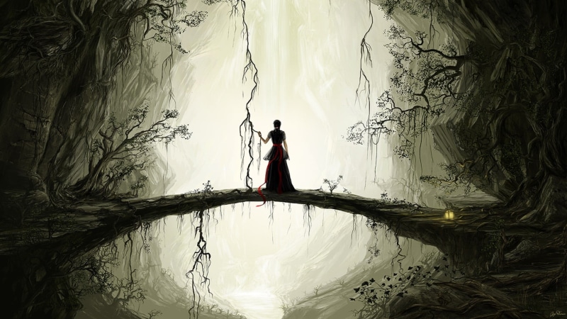 暗黑森林里的幻想少女壁纸合辑