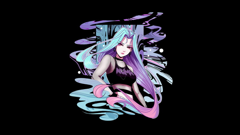 绝美黑发暗黑女王动漫壁纸