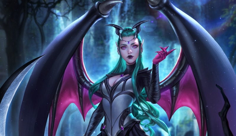 2K高清幻想风壁纸 魅魔少女翅膀长这样太绝了