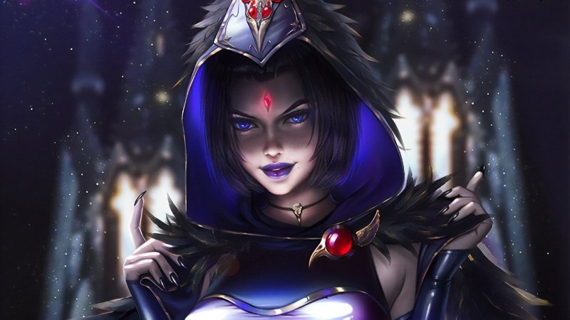 DC乌鸦姐同人插画壁纸 这氛围感直接拉满