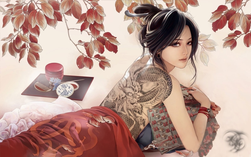 张小白的东方纹身幻想少女壁纸合集
