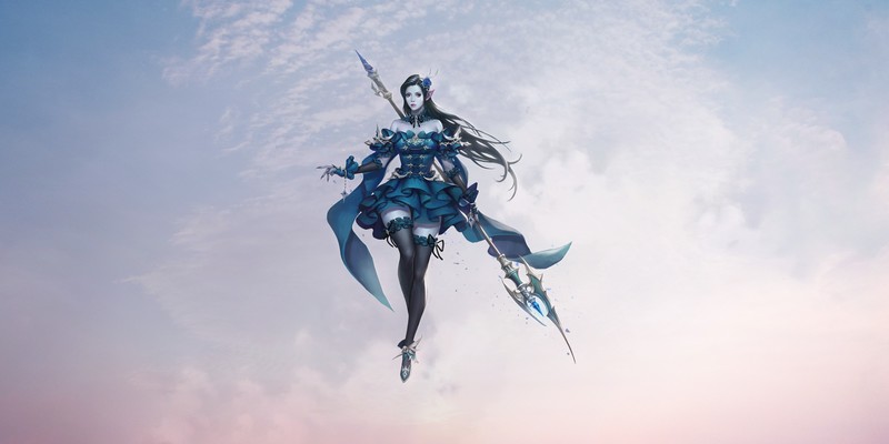 绝美幻想少女壁纸 简约背景超高清