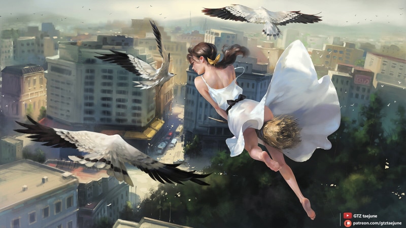 绝美幻想女巫插画壁纸合集