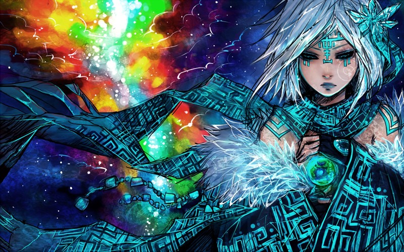 绝美魔法白发少女壁纸合集