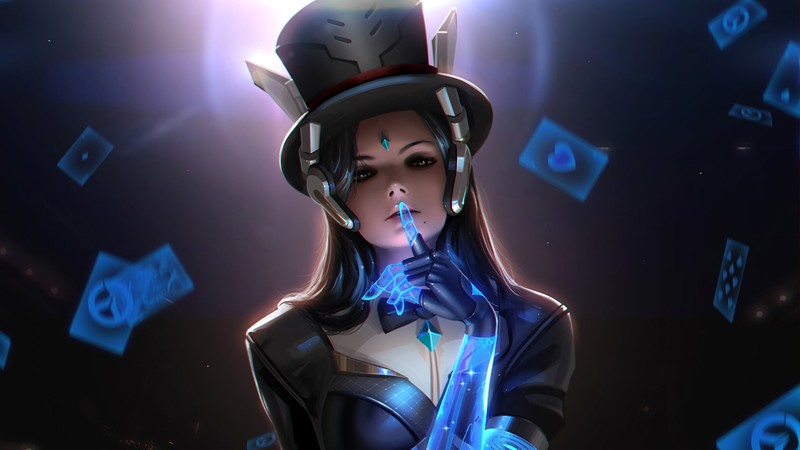 守望先锋同人画师笔下的未来系女法师