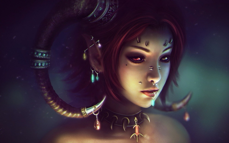 Eddy Shinjuku笔下的红发动漫魅魔少女壁纸合集