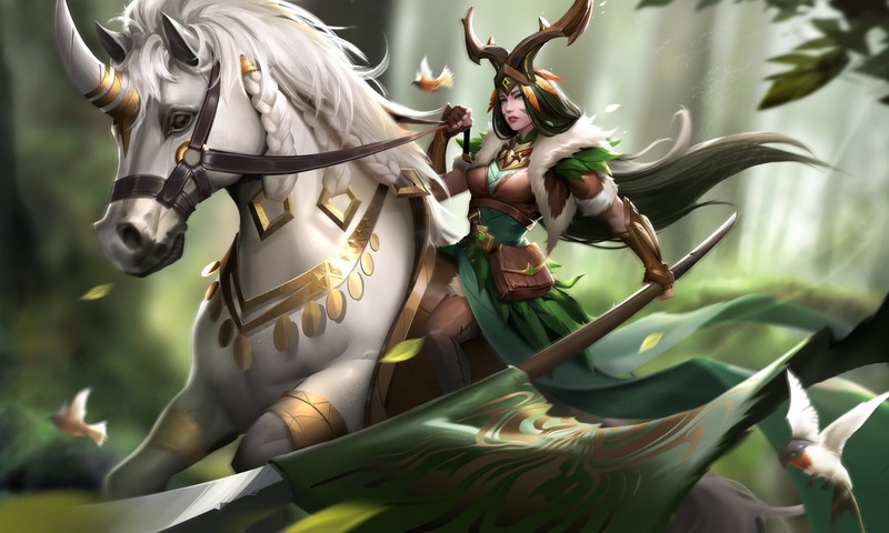 惊艳奇幻插画合集：少女与独角兽的梦幻世界