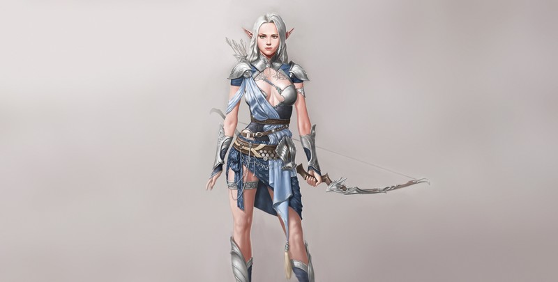 纯色系背景幻想少女壁纸合集